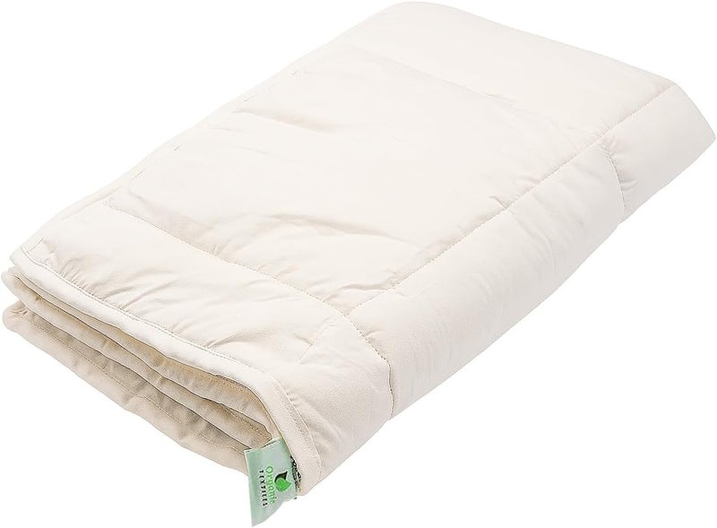 OrganicTextiles Australian Wool Crib Mattress Pad (Mini Sleeper, 18x31)(Flat),GOTS Certified,Safe Healthy Sleeping Environment,Machine Washable,Soft and Breathable,for Toddler’s,Babies,Boys,Girls - Image 1